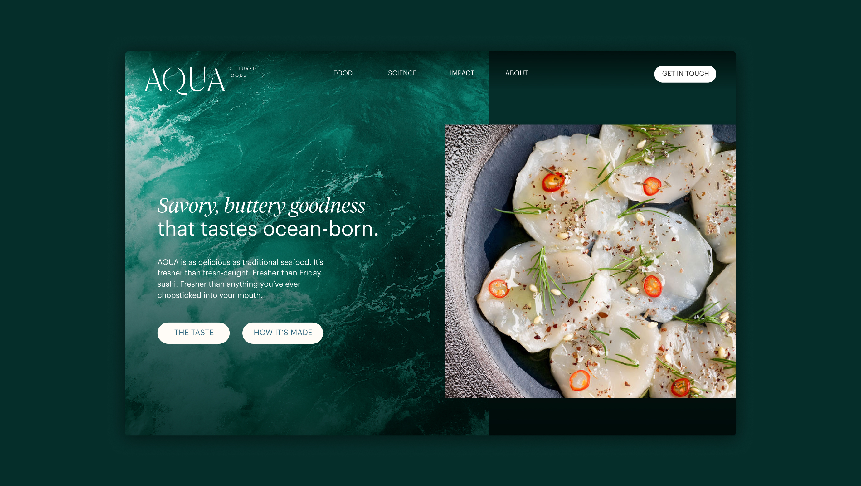 AQUA website homepage