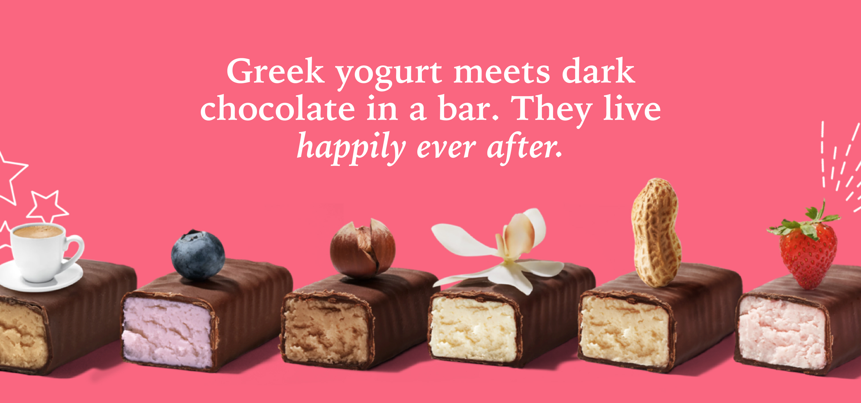 Greek yogurt meets dark chocolate in a bar. They live happily ever after.