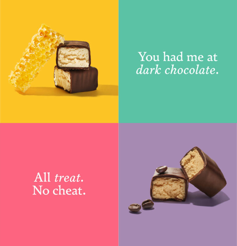You had me at dark chocolate. All treat. No cheat.