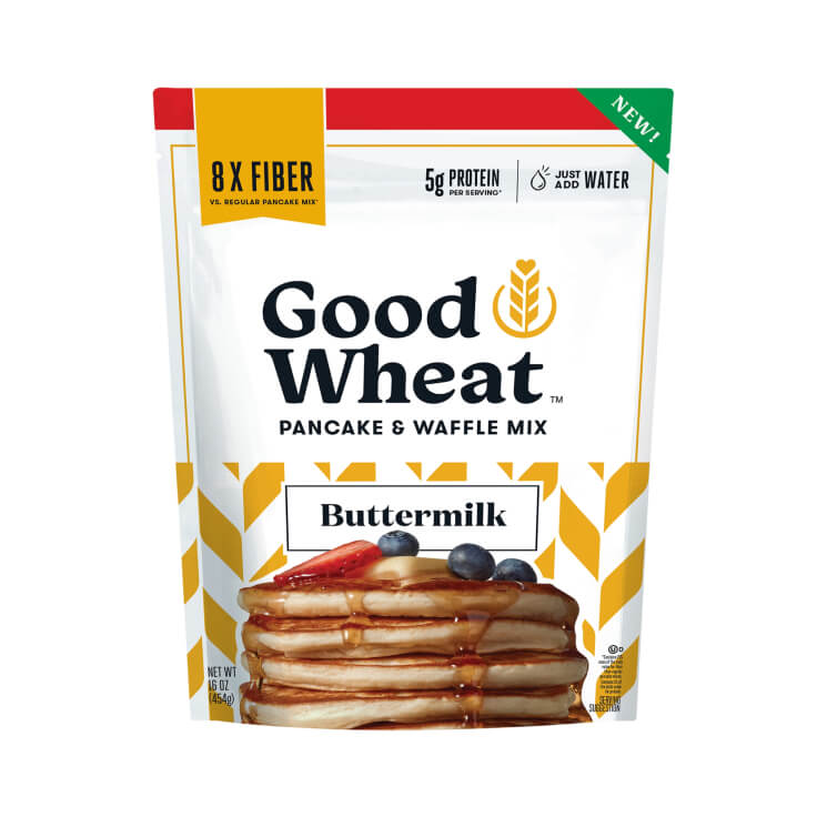 GoodWheat pancake & waffle mix packaging