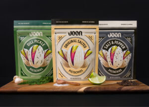 A set of three Joon pistachio packages.